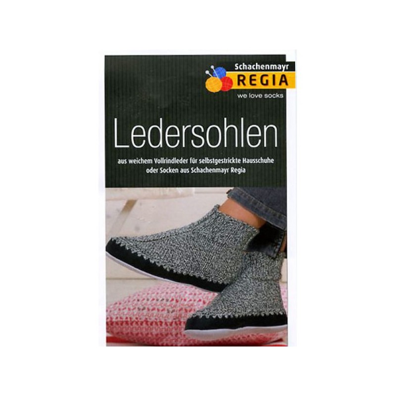 Schachenmayr Regia leather soles sz 34-35 black - 1 pair