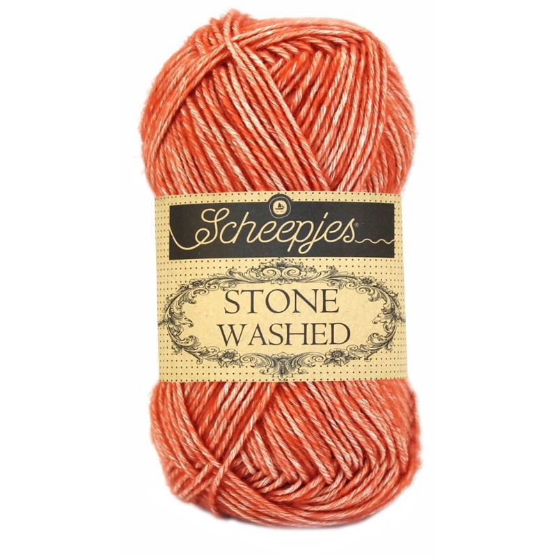 Scheepjes Stone Washed - 816 Coral Scheepjes Stone Washed - 816 Coral