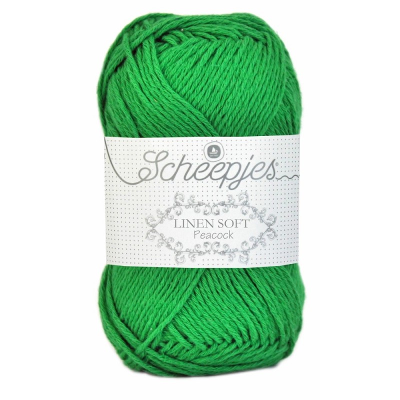 Scheepjes Linen Soft 606 - green Scheepjes Linen Soft 606 - green