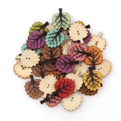 Painted wooden button 30mm...