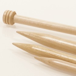 Drops Single pointed needles 8 mm 35 cm - birch